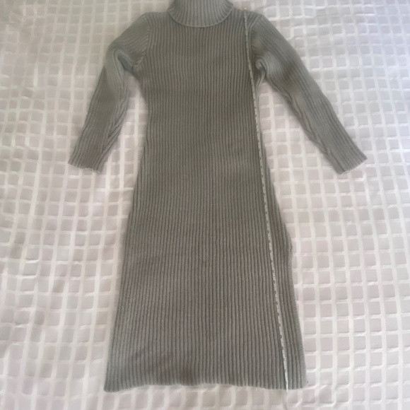 Turtleneck Sweater Dress Grey - Picture 7 of 9